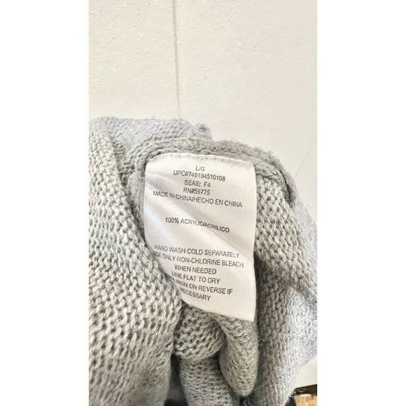 Seventeen Open Front Cardigan Gray Sweater Size L - Picture 7 of 7